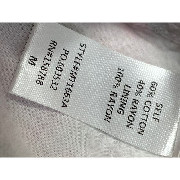 Mable Multicolor Floral Short Puff Sleeve Ruffle V Neck Peplum Blouse Top Size M - Picture 4 of 4